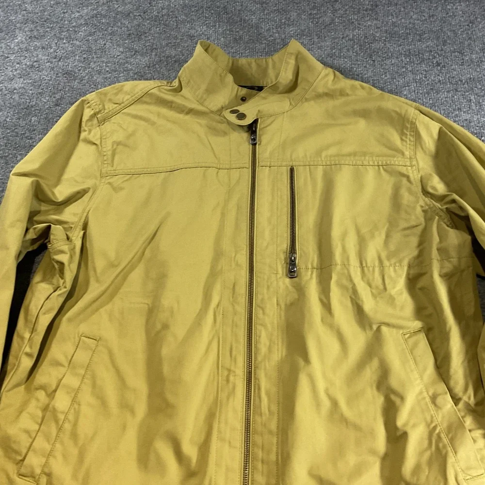 Oakley Mens Mustard Yellow Full Zip Mock Neck Lightweight Jacket XXL RN 96548